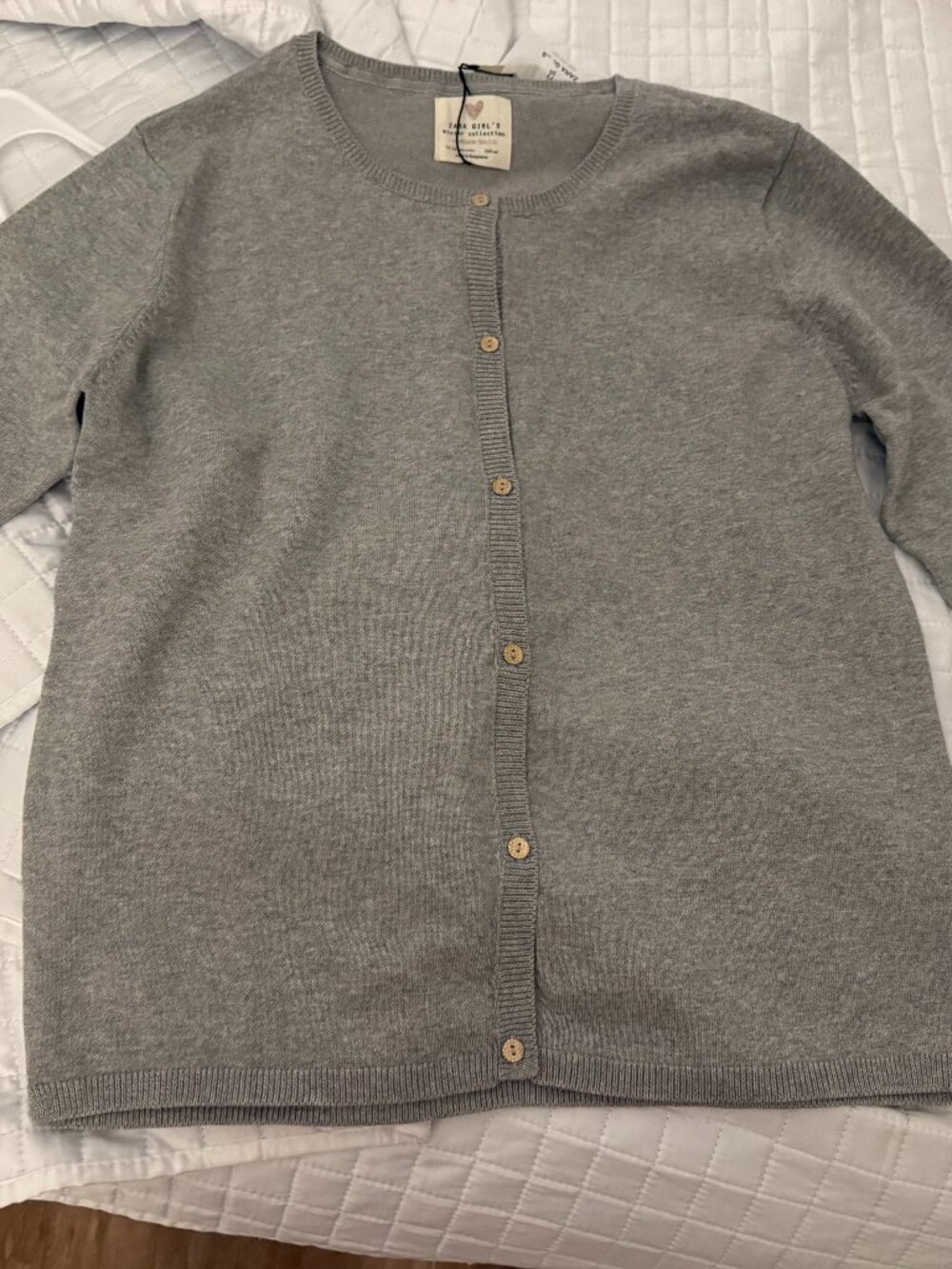 NWT Zara Girls 13-14 age Cardigan Sweater Winter Collection Grey